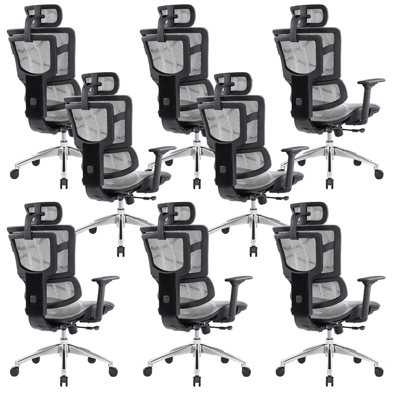 Adjustable Seat Height Arm Chair Contemporary Office Chair with Wheels