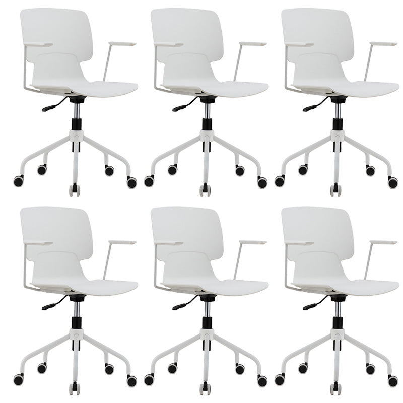 Modern Desk Chair Fixed Arms Upholstered No Distressing Chair