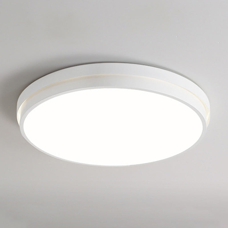 Metal Geometric Flush Mount Fixture Modern Flush Light Fixture in White