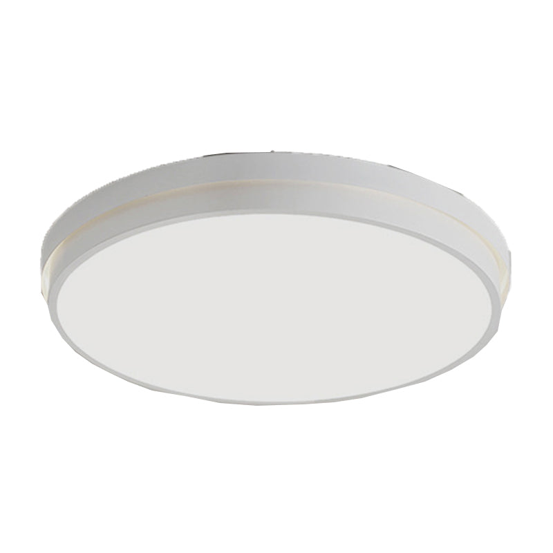 Metal Geometric Flush Mount Fixture Modern Flush Light Fixture in White