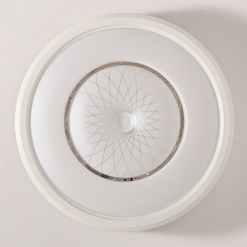 White Ceiling Light Fixture Modernism Round LED Flush Mount for Bedroom