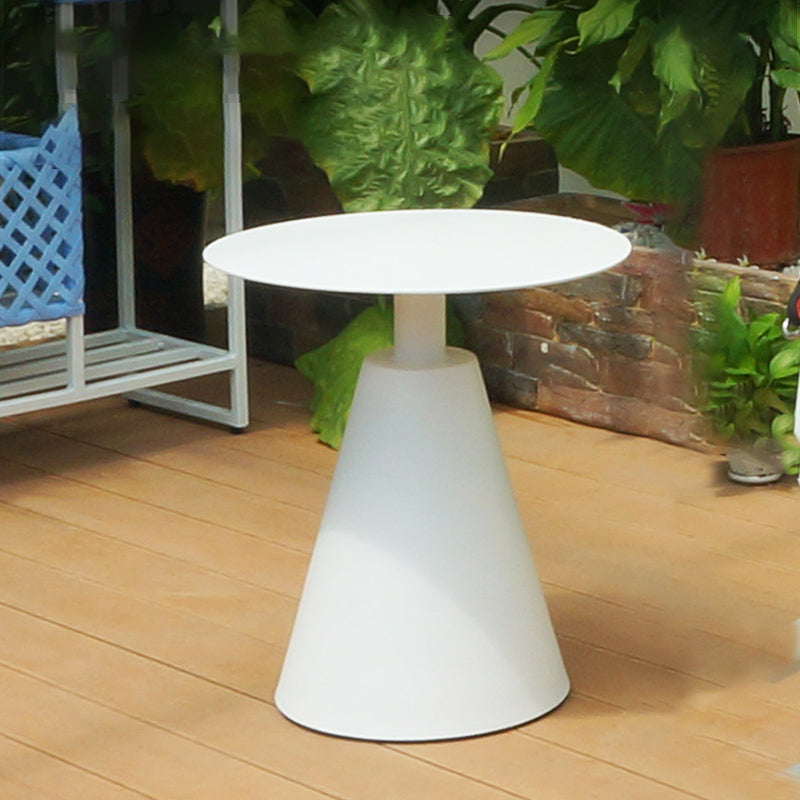 Aluminum Rust Resistant Side Table Modern Outdoor Round Patio Table