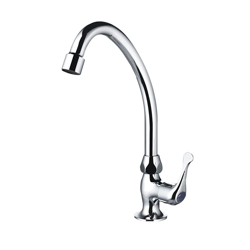 Modern Style Bar Faucet Brass Lever Handle Gooseneck Bar Faucet