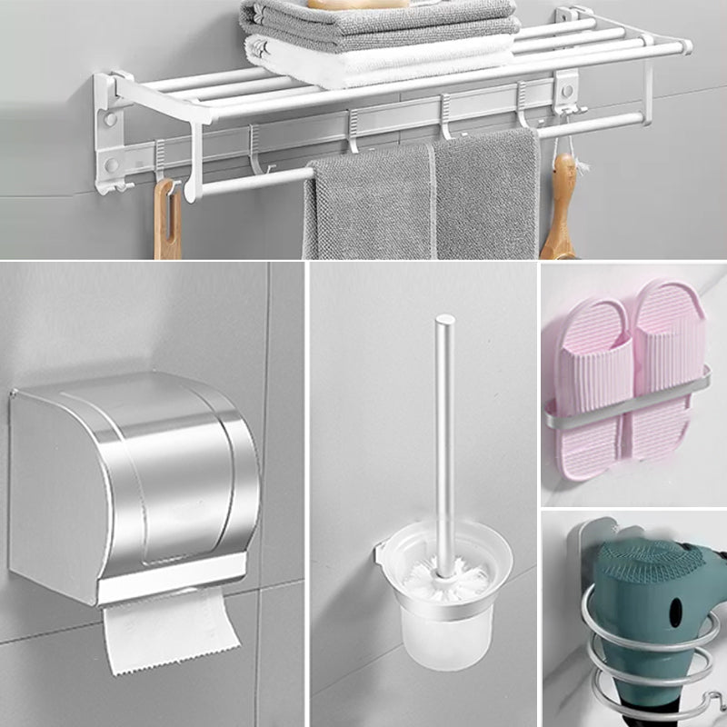 Modern Bathroom Accessories Hardware Set White Metal Bathroom Accessory Kit