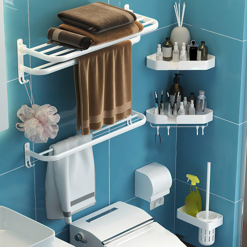 Modern Bathroom Hardware Set White Metal Bathroom Accessory Kit