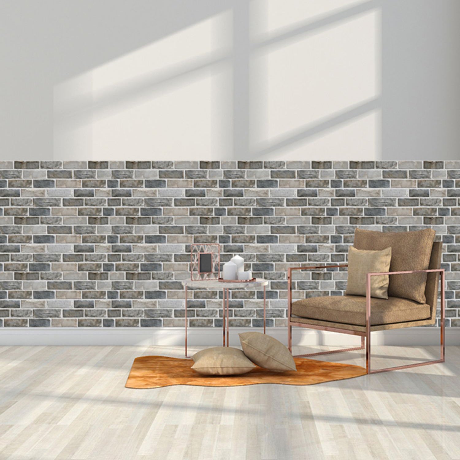 3D Backsplash Panels Contemporary PVC Backsplash Panels with Waterproof