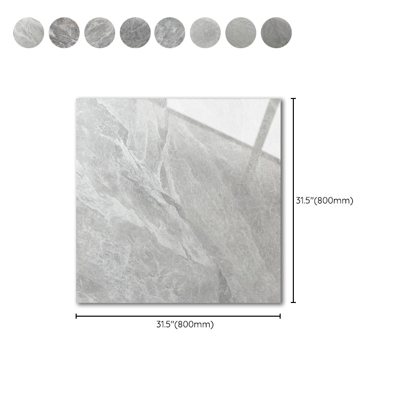 Grey Tone Marbling Singular Tile Polished Non-slip Floor Tile