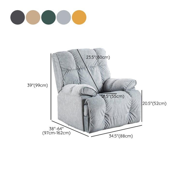 Microsuede Swiveling Recliner Chair Modern Pillow Top Arm Recliners with USB Cord