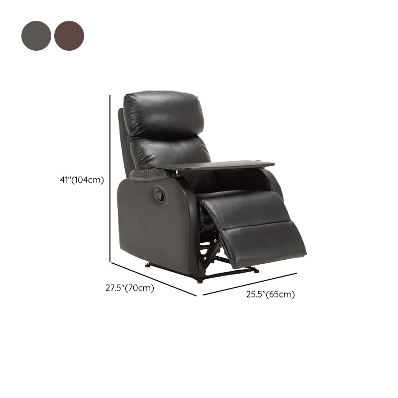 Faux Leather Manual Recliner 25.6" Wide Recliner with Adjustable Headrest