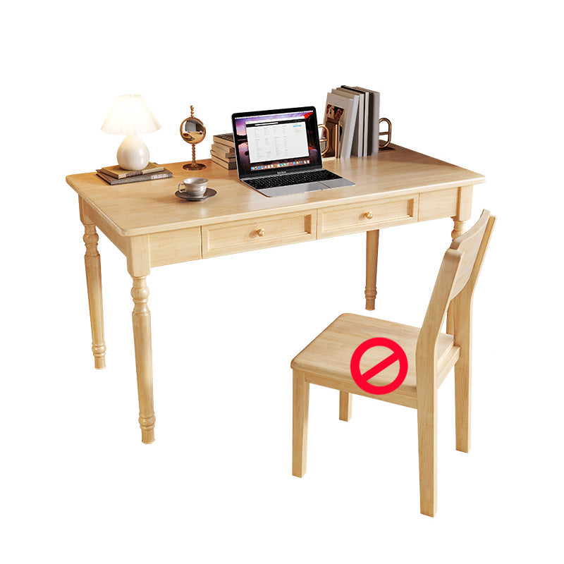 Solid Wood Home Kids Desk 23.6" W Writing Desk Kids Desk and Chair with Drawer