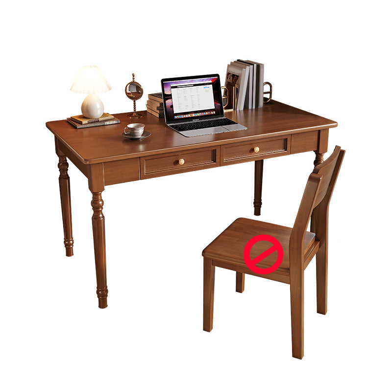 Solid Wood Home Kids Desk 23.6" W Writing Desk Kids Desk and Chair with Drawer