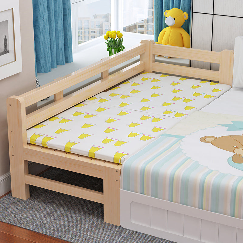 Scandinavian Toddler Bed Solid Wood No Theme Kids Bed with Mattress