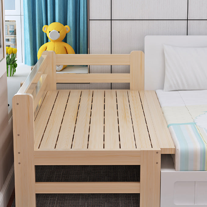 Scandinavian Toddler Bed Solid Wood No Theme Kids Bed with Mattress