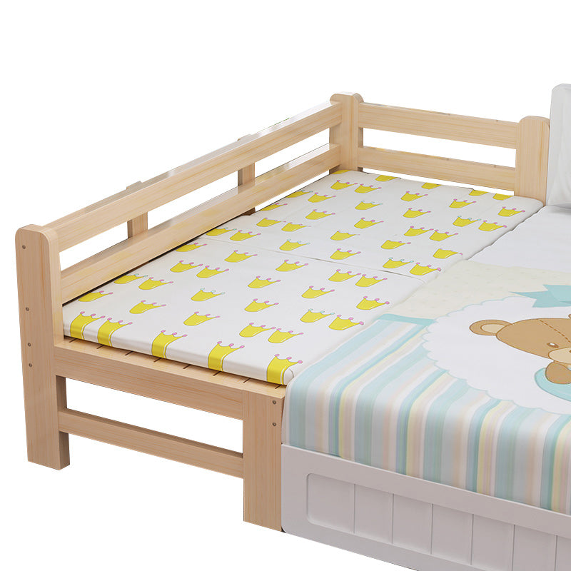 Scandinavian Toddler Bed Solid Wood No Theme Kids Bed with Mattress