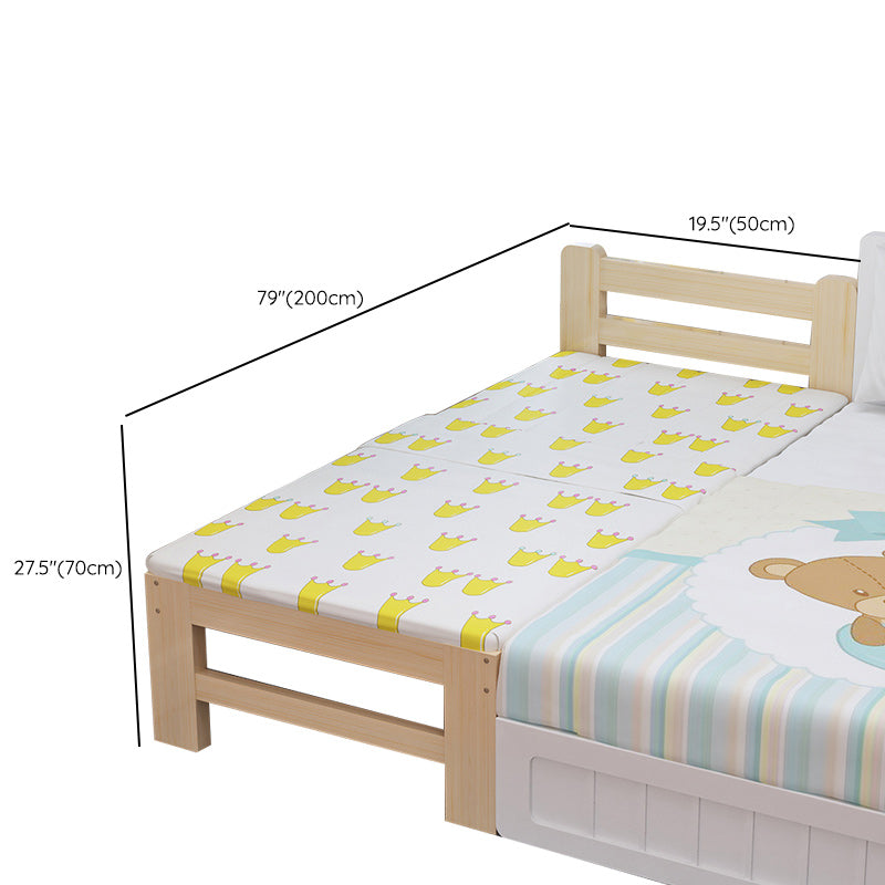 Scandinavian Toddler Bed Solid Wood No Theme Kids Bed with Mattress