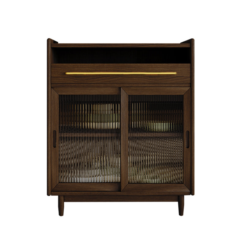 Glam Buffet Server Pine Dining Server with Doors for Living Room