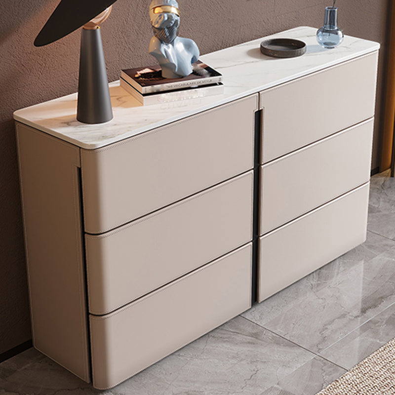 Contemporary Sideboard Stone Buffet Sideboard with Drawers for Living Room