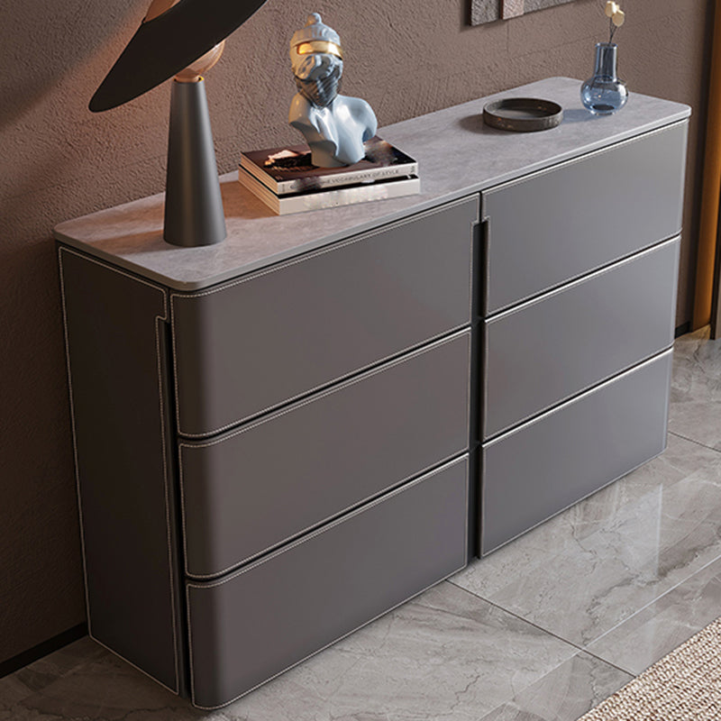 Contemporary Sideboard Stone Buffet Sideboard with Drawers for Living Room