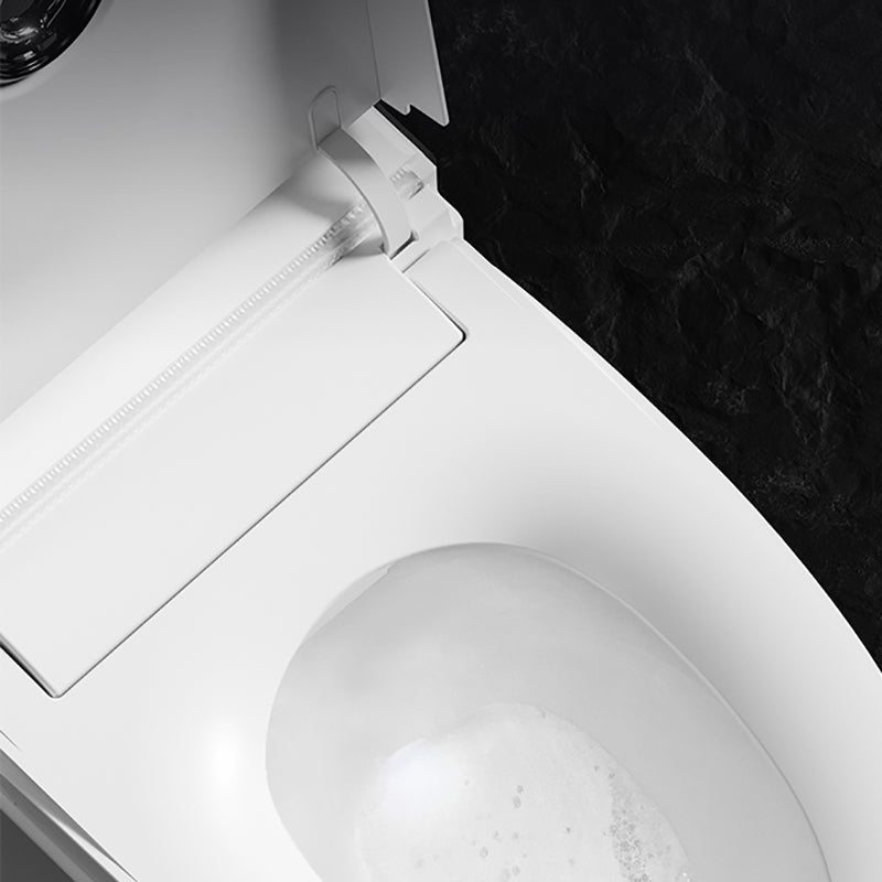 White Smart Toilet Elongated Bidet Seat with Unlimited Warm Water