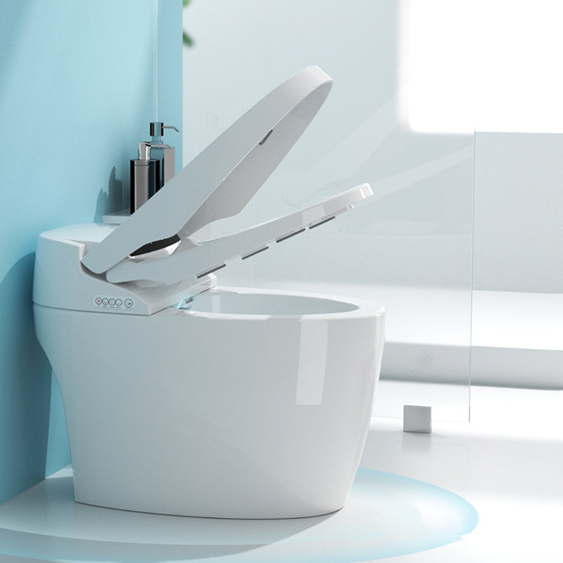 Temperature Control Floor Mount Bidet Elongated Smart Bidet in White