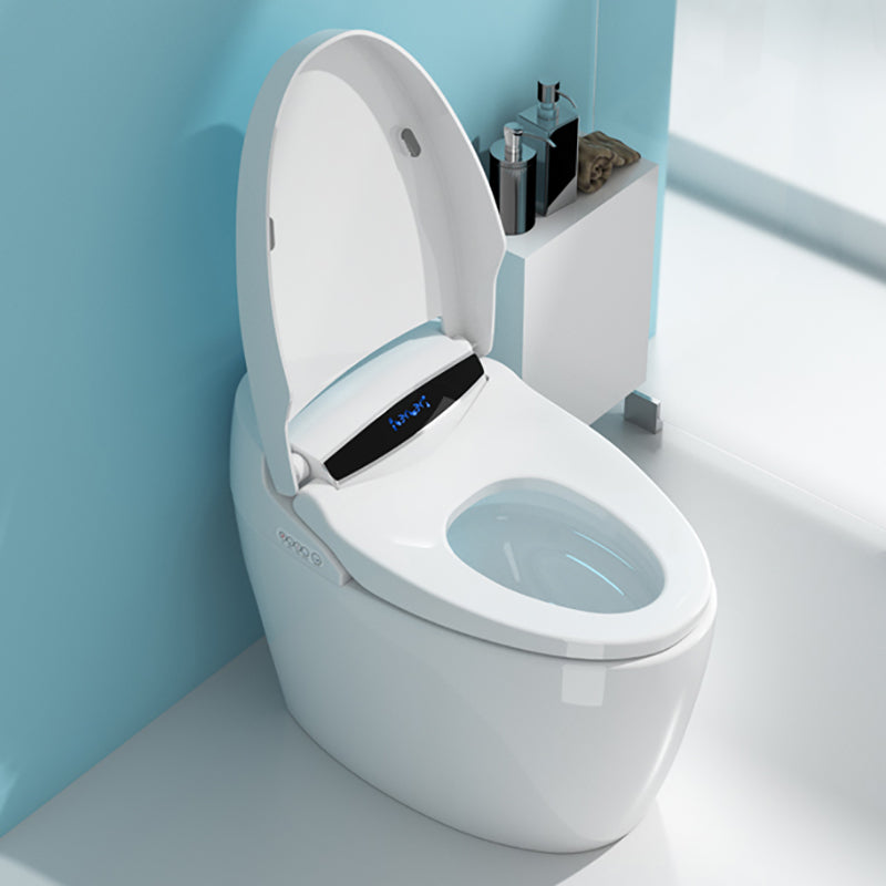 Temperature Control Floor Mount Bidet Elongated Smart Bidet in White