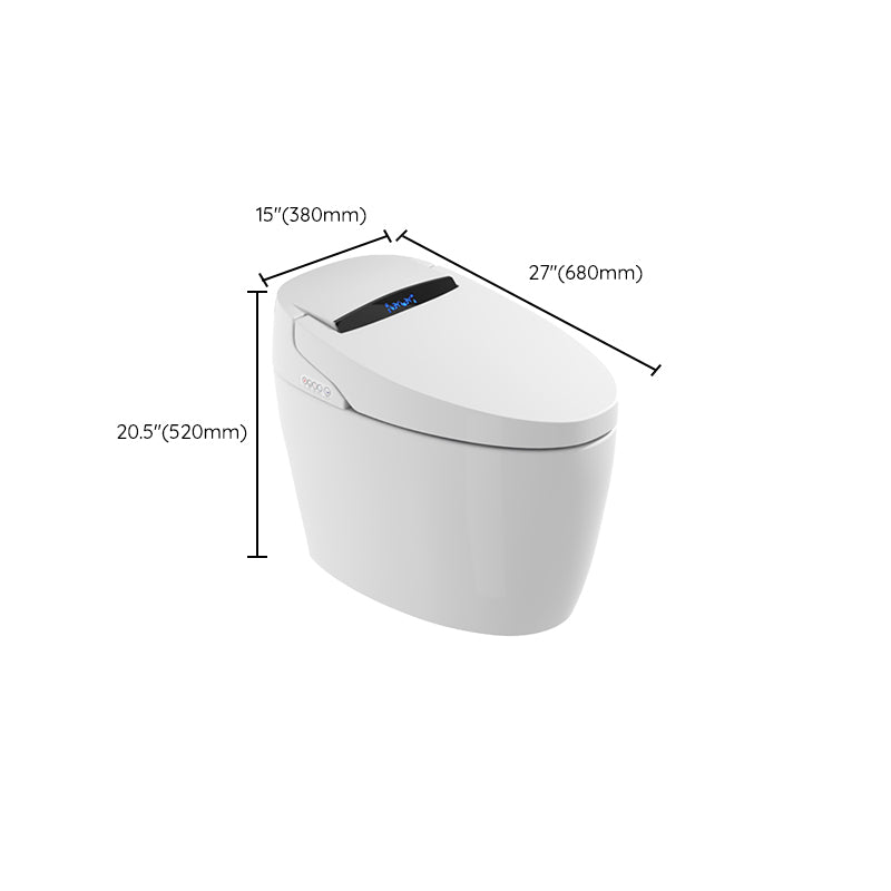 Temperature Control Floor Mount Bidet Elongated Smart Bidet in White