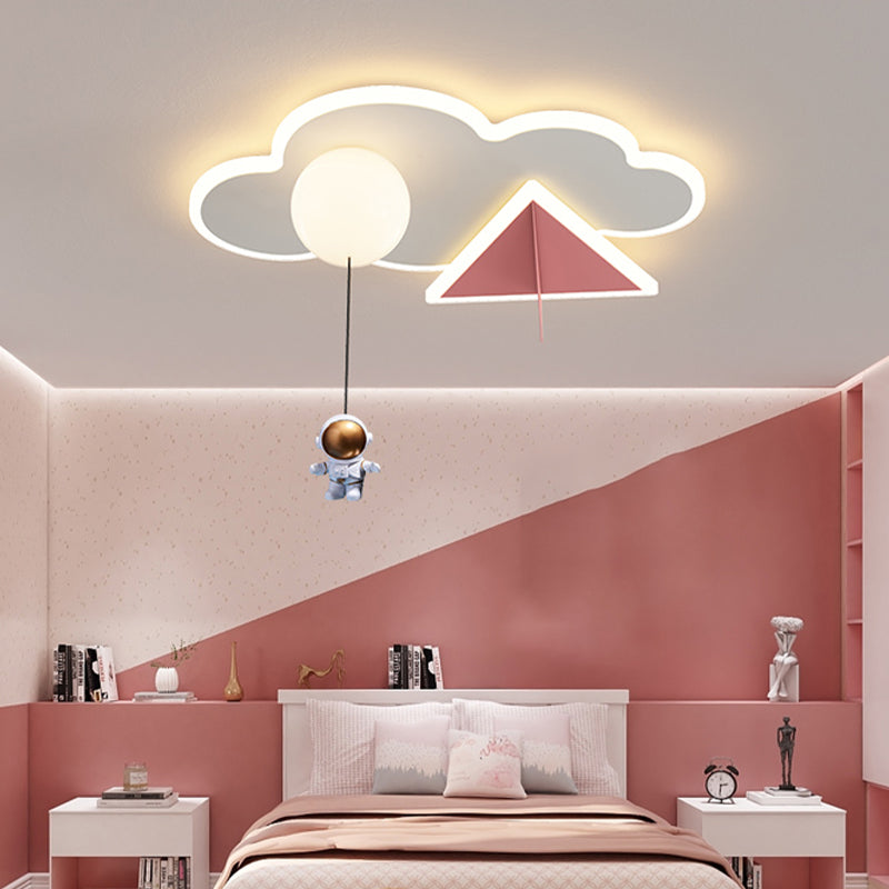 Macaron Ceiling Light Children LED Ceiling Mount Light with Acrylic Shade for Kid's Room