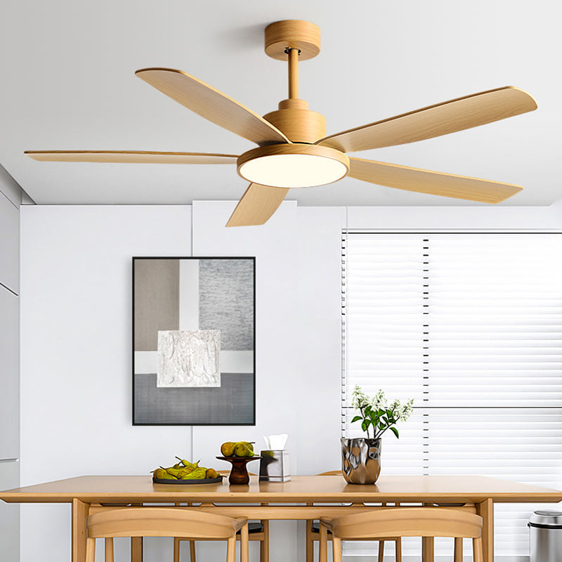 Simple LED Ceiling Fan Lamp 5-Blade Fan Lighting for Living Room