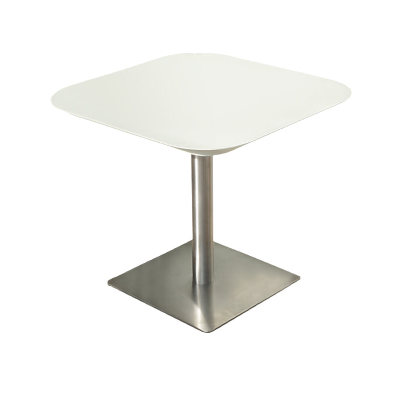 Aluminum Patio Table Modern Rust Resistant Dining Table with Metal Base