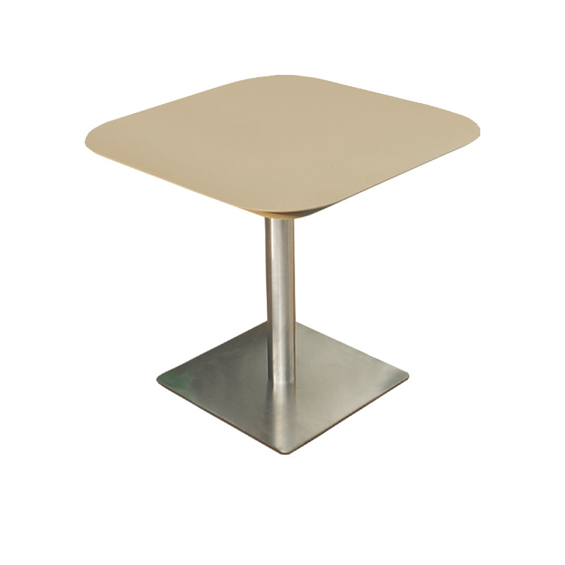 Aluminum Patio Table Modern Rust Resistant Dining Table with Metal Base