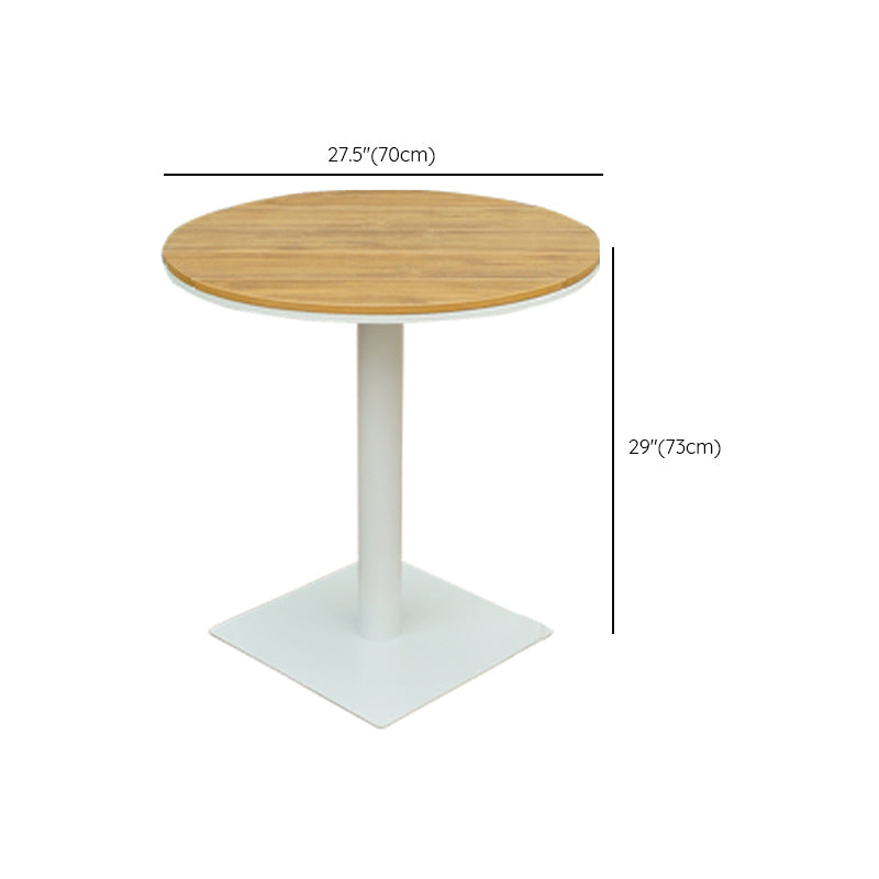 Aluminum Patio Table Modern Rust Resistant Dining Table with Metal Base