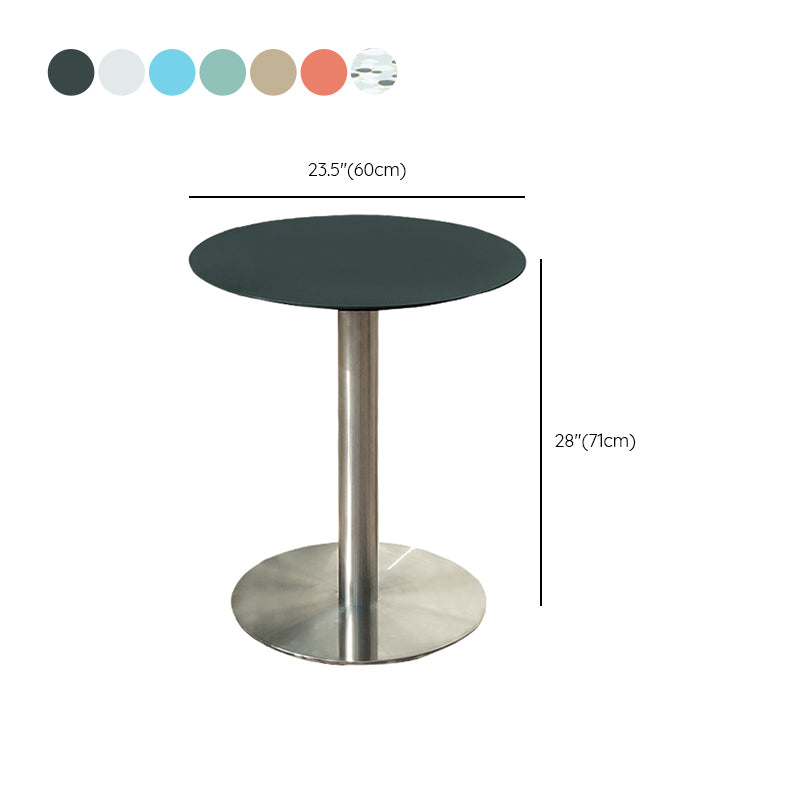 Aluminum Patio Table Modern Rust Resistant Dining Table with Metal Base