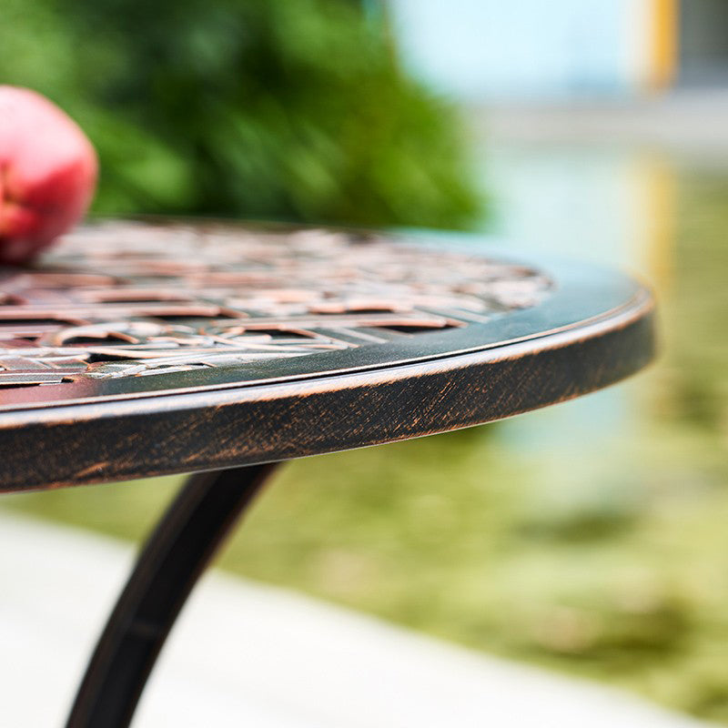 Aluminum Round Side Table Industrial Rust Resistant Patio Table