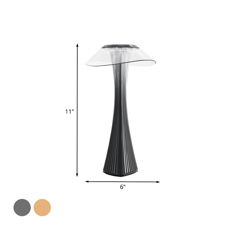 Grey/Rose Gold Slim Waist Desk Light Contemporary Acrylic Touch Control LED Night Table Lamp