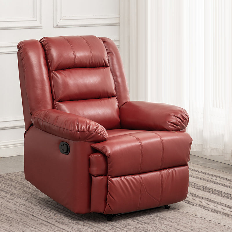 Faux Leather Swivel Base Recliner Chair Modern 36.2" W Recliners with Massage