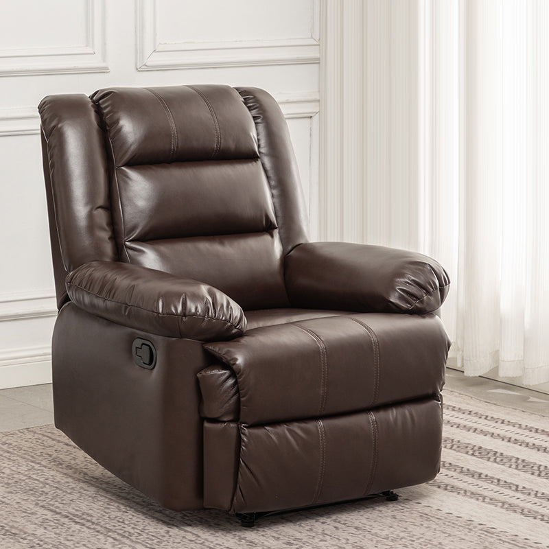 Faux Leather Swivel Base Recliner Chair Modern 36.2" W Recliners with Massage