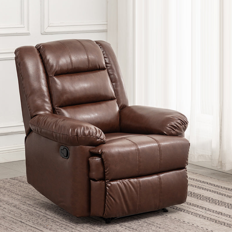 Faux Leather Swivel Base Recliner Chair Modern 36.2" W Recliners with Massage