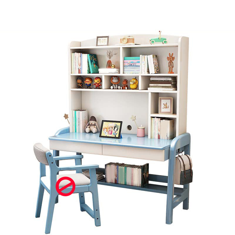 Writing Desk Kids Desk and Chair Set with Drawer Solid Wood Kids Desk 23.6"W