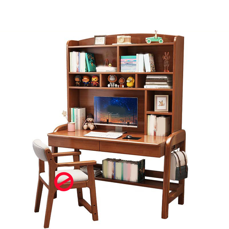 Writing Desk Kids Desk and Chair Set with Drawer Solid Wood Kids Desk 23.6"W