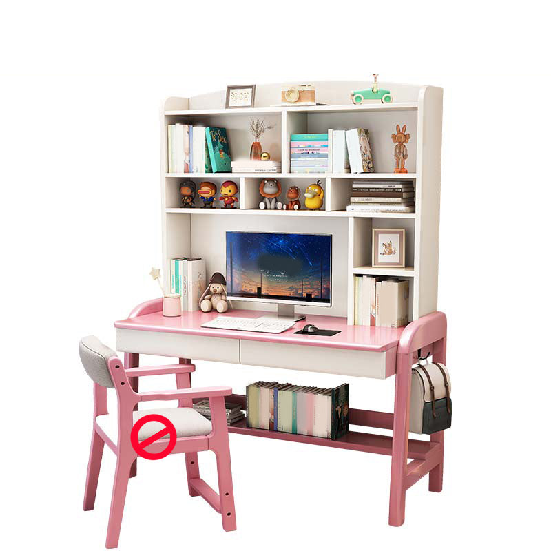 Writing Desk Kids Desk and Chair Set with Drawer Solid Wood Kids Desk 23.6"W