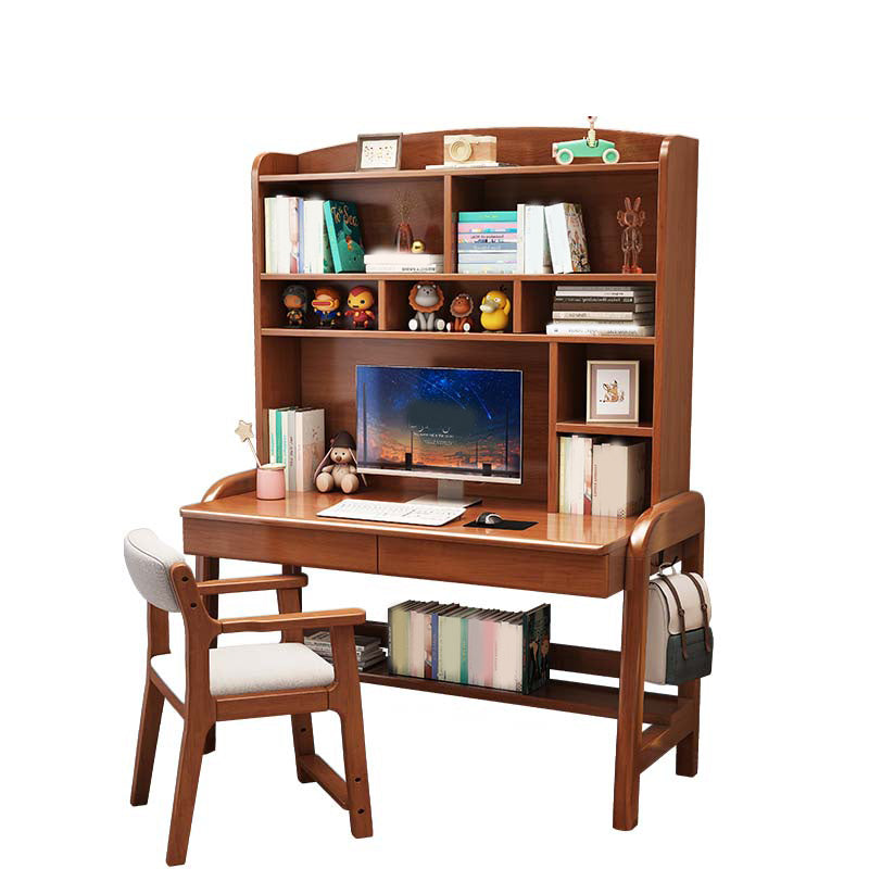 Writing Desk Kids Desk and Chair Set with Drawer Solid Wood Kids Desk 23.6"W