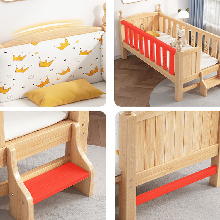 No Theme Kids Bed Solid Wood Scandinavian Kids Bed with Mattress