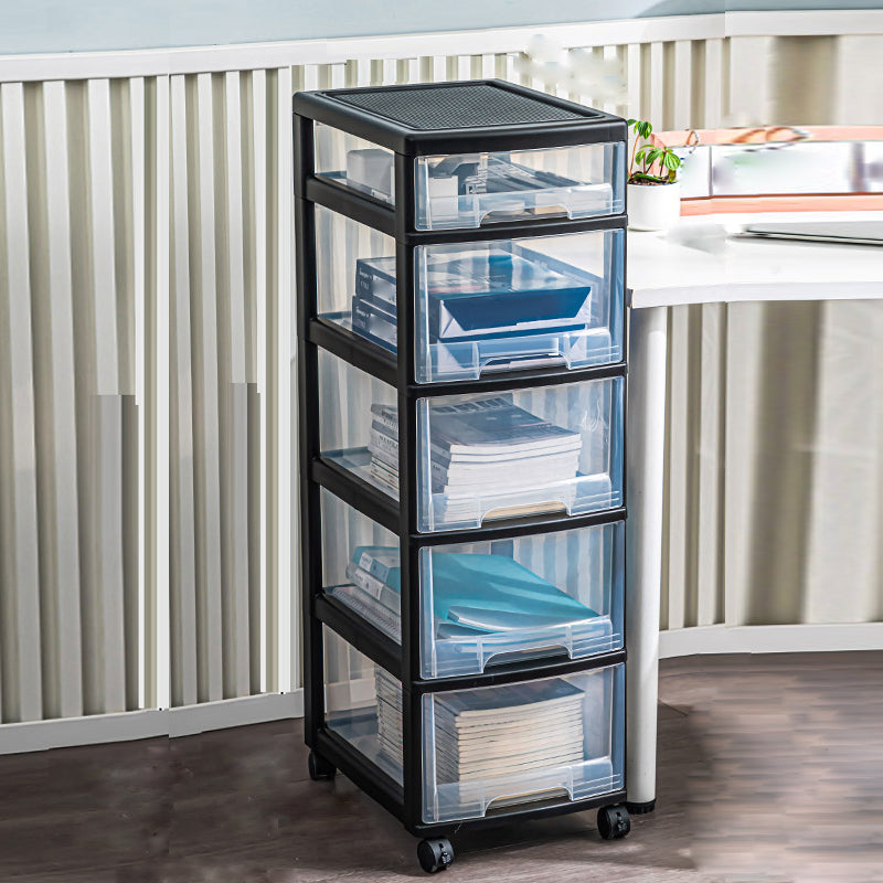 Modern Plastic Movable File Cabinet Drawers Storage File Cabinet for Office