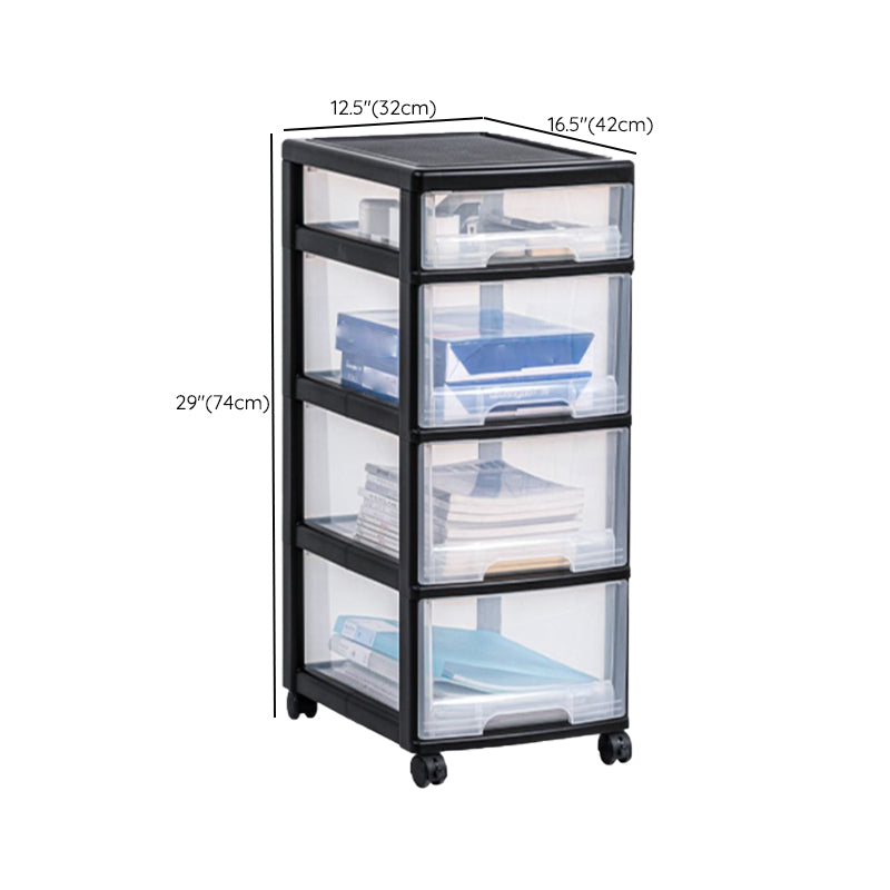 Modern Plastic Movable File Cabinet Drawers Storage File Cabinet for Office