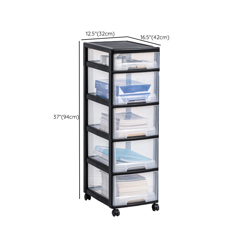 Modern Plastic Movable File Cabinet Drawers Storage File Cabinet for Office