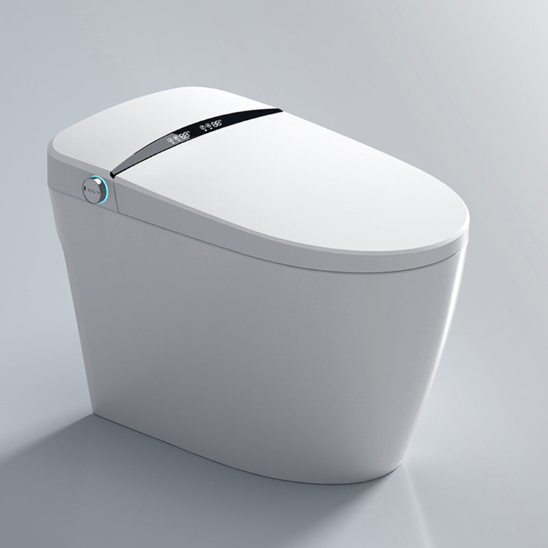 Elongated Toilet Seat Bidet White  One-Piece Smart Toilet Bidet with Unlimited Warm Water