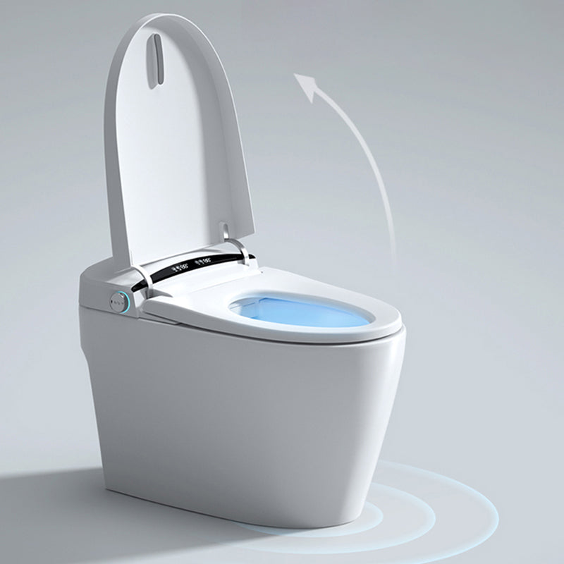 Elongated Toilet Seat Bidet White  One-Piece Smart Toilet Bidet with Unlimited Warm Water