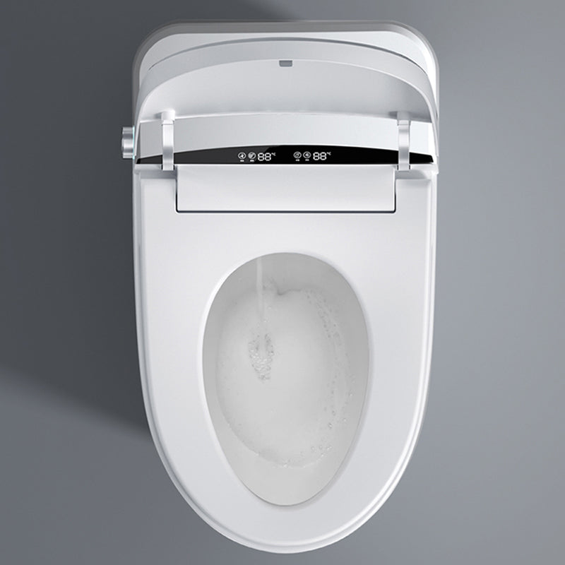 Elongated Toilet Seat Bidet White  One-Piece Smart Toilet Bidet with Unlimited Warm Water