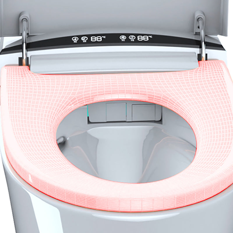 Elongated Toilet Seat Bidet White  One-Piece Smart Toilet Bidet with Unlimited Warm Water