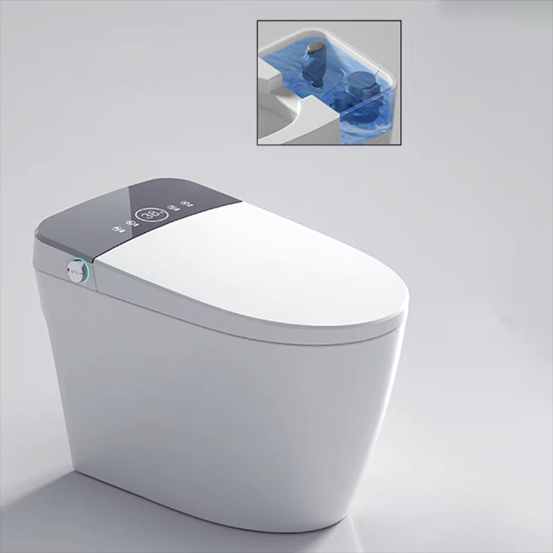 Elongated Floor Standing Bidet Contemporary Smart Bidet with Quiet-Close